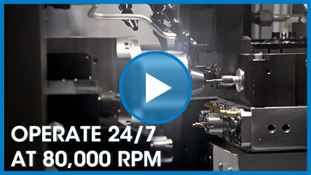 Cut Faster When Live Tooling at 60,000 to 80,000 RPM