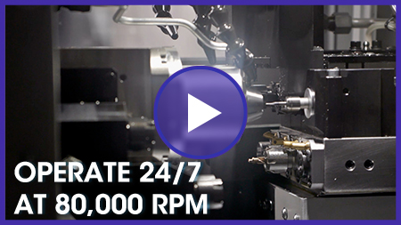 Cut Faster When Live Tooling at 60,000 to 80,000 RPM